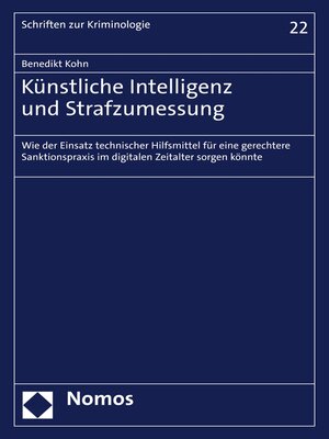 cover image of Künstliche Intelligenz und Strafzumessung